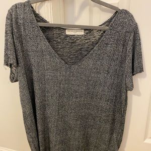 Project Social T Textured-Knit V neck tee